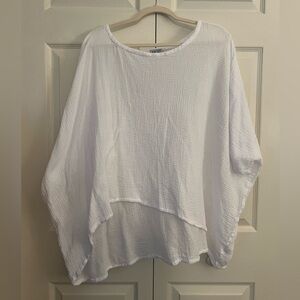 OH MY GAUZE! Preowned Name It Jane Blouse One Size Snow